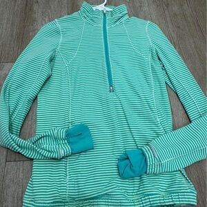 Lululemon Athletica Fitted Green Zippered Hoodie